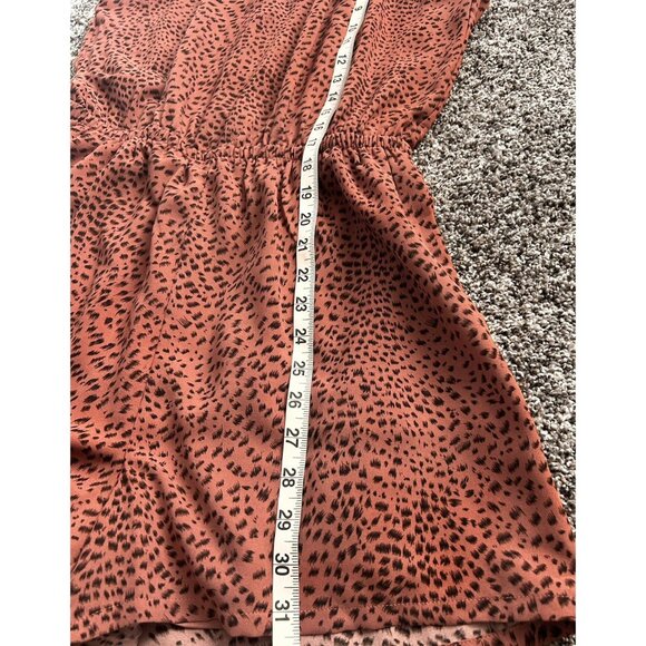 Rust Animal Print Romper NWT Size Medium - Picture 6 of 9